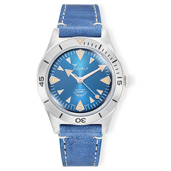 Squale SUPERSSABL.PBL Super-Squale Big Arrows Blue Dial on Strap