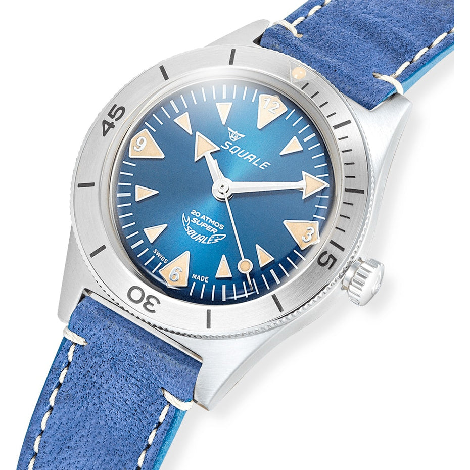 Squale SUPERSSABL.PBL Super-Squale Big Arrows Blue Dial on Strap