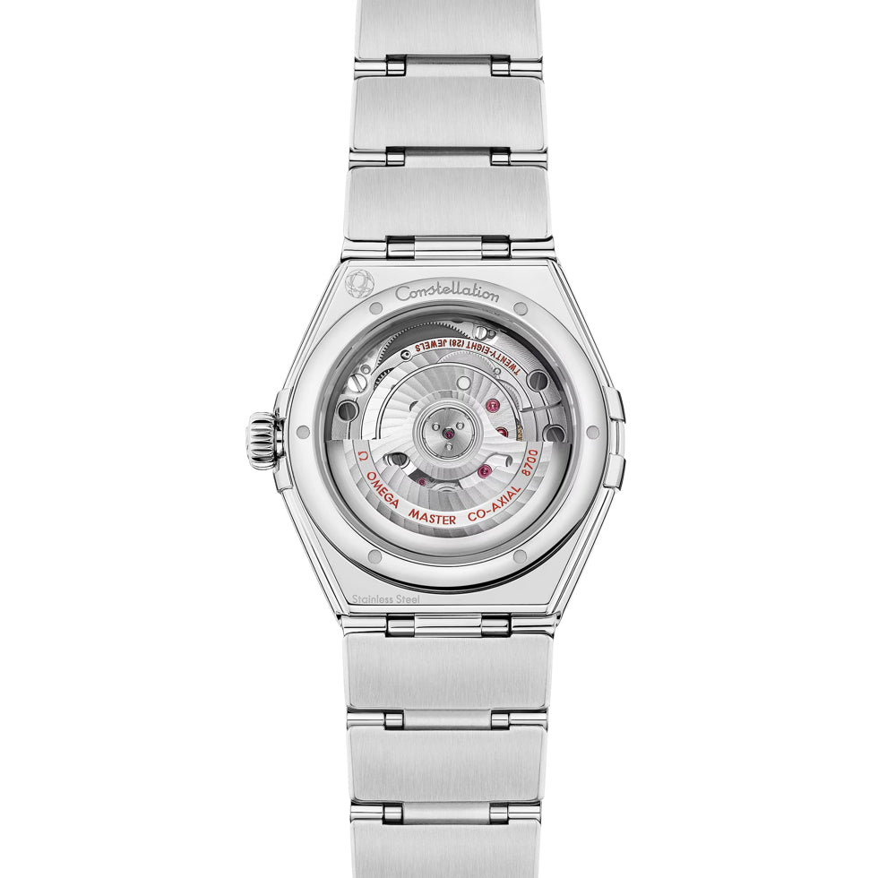 Omega 131.15.29.20.60.001 Constellation Lilac Dial Steel and Diamonds 29mm