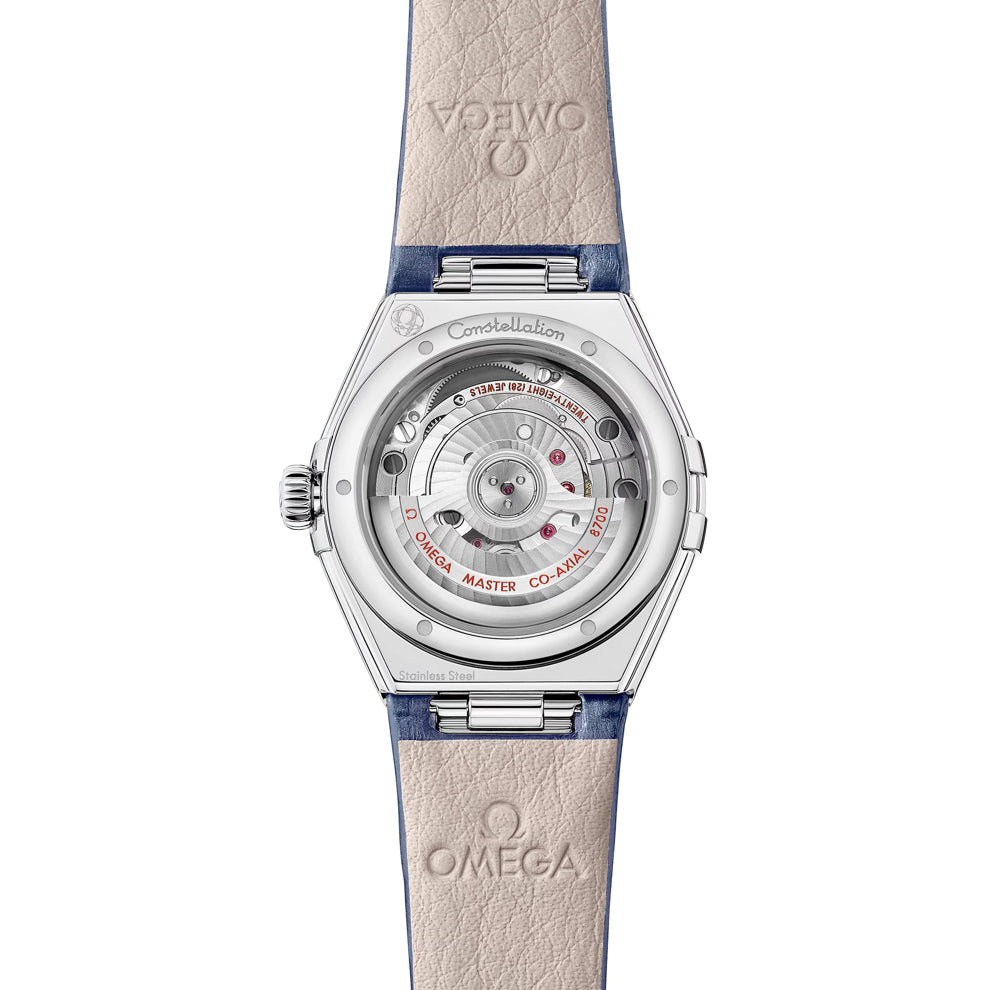 Omega 131.18.29.20.60.001 Constellation Lilac Dial Steel and Diamonds 29mm