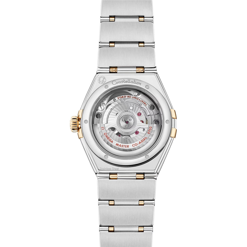 Omega 131.25.29.20.58.002 Constellation Yellow Dial Steel Gold and Diamonds 29mm