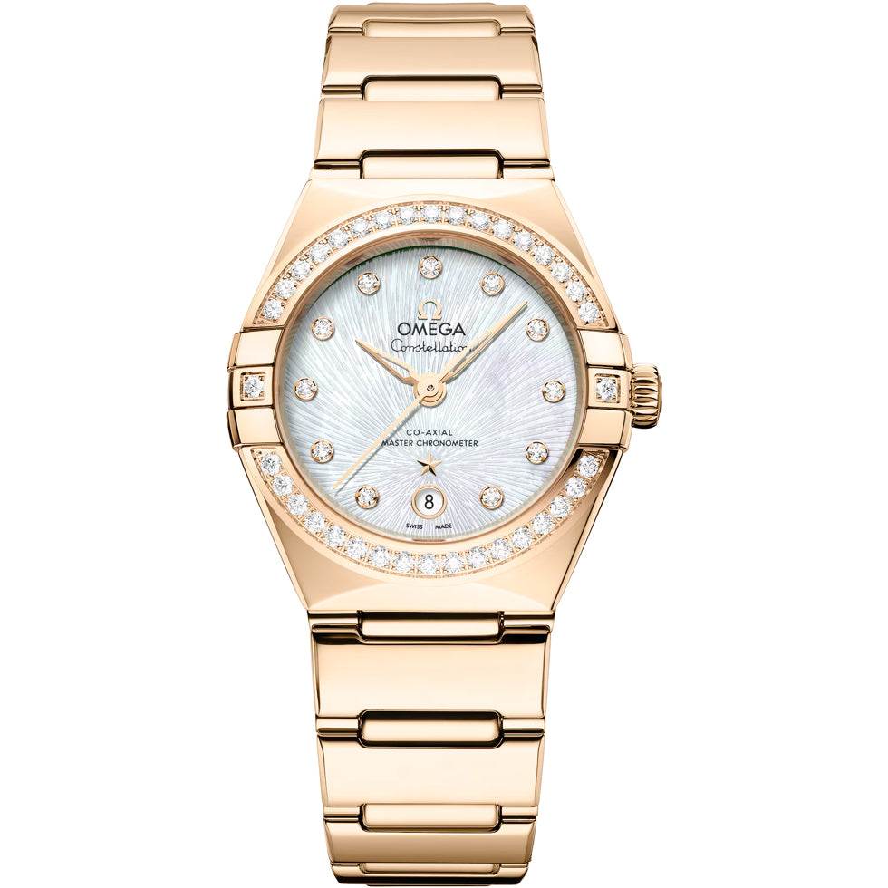 Omega 131.55.29.20.55.003 Constellation White Dial Gold and Diamonds 29mm