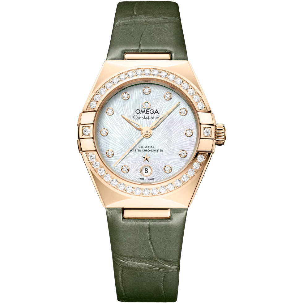 Omega 131.58.29.20.55.003 Constellation White Dial Gold and Diamonds 29mm