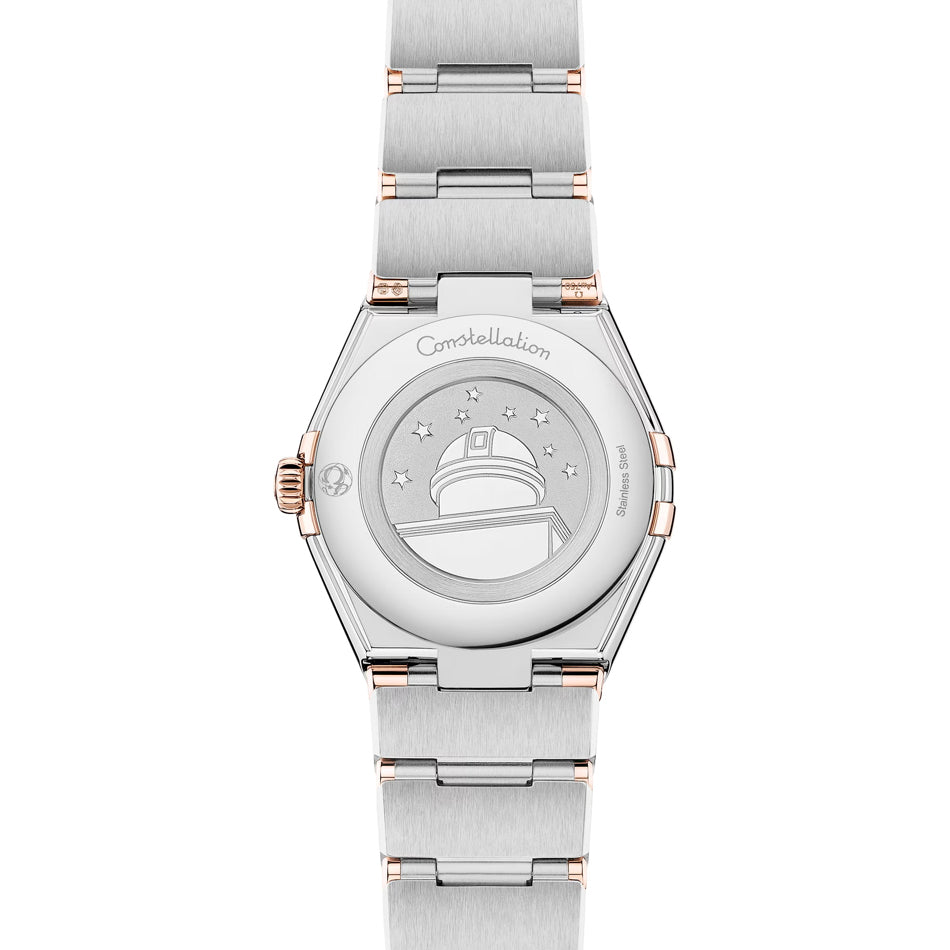 Omega 131.25.28.60.55.003 Constellation White Dial Steel Gold and Diamonds 28mm