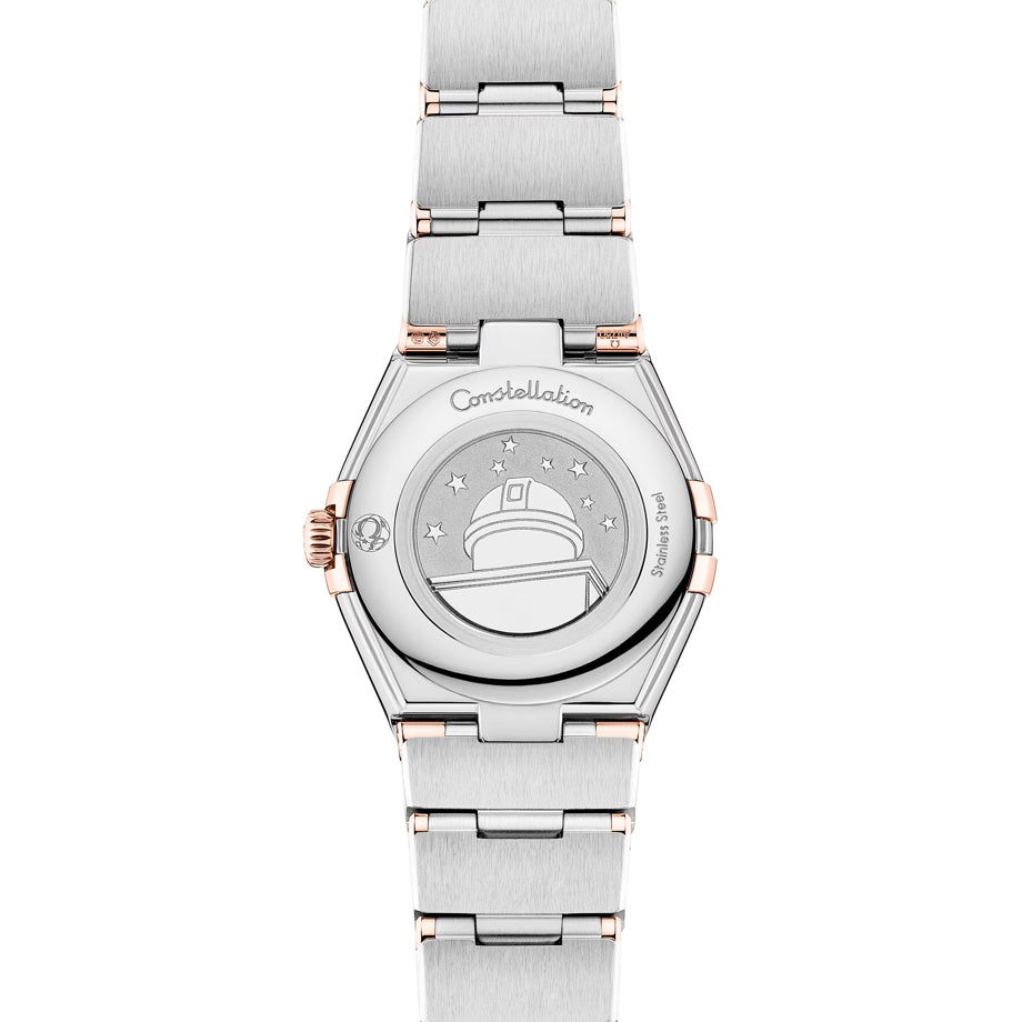 Omega Constellation 131.25.25.60.60.002 Purple Dial Steel Gold and Diamonds 25mm