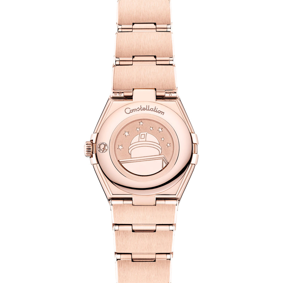 Omega Constellation 131.55.25.60.52.001 Silvery Rose Dial Gold and Diamonds 25mm
