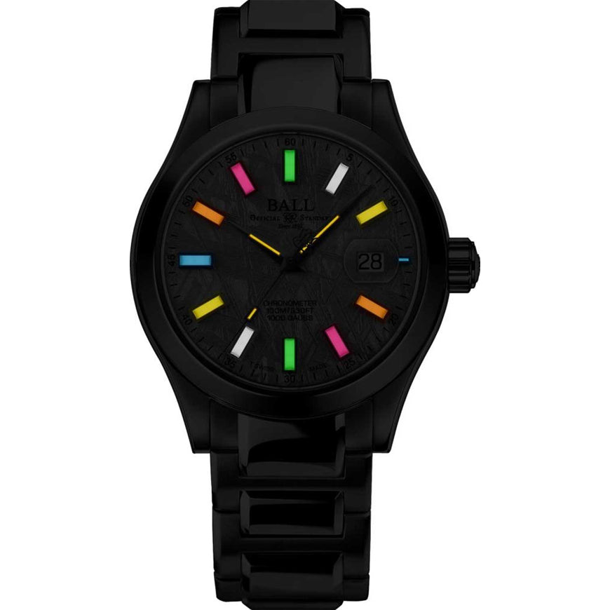 Ball NM9026C-S46C-MSLR Engineer III Marvelight Chronometer Meteorite Dial Rainbow Tubes