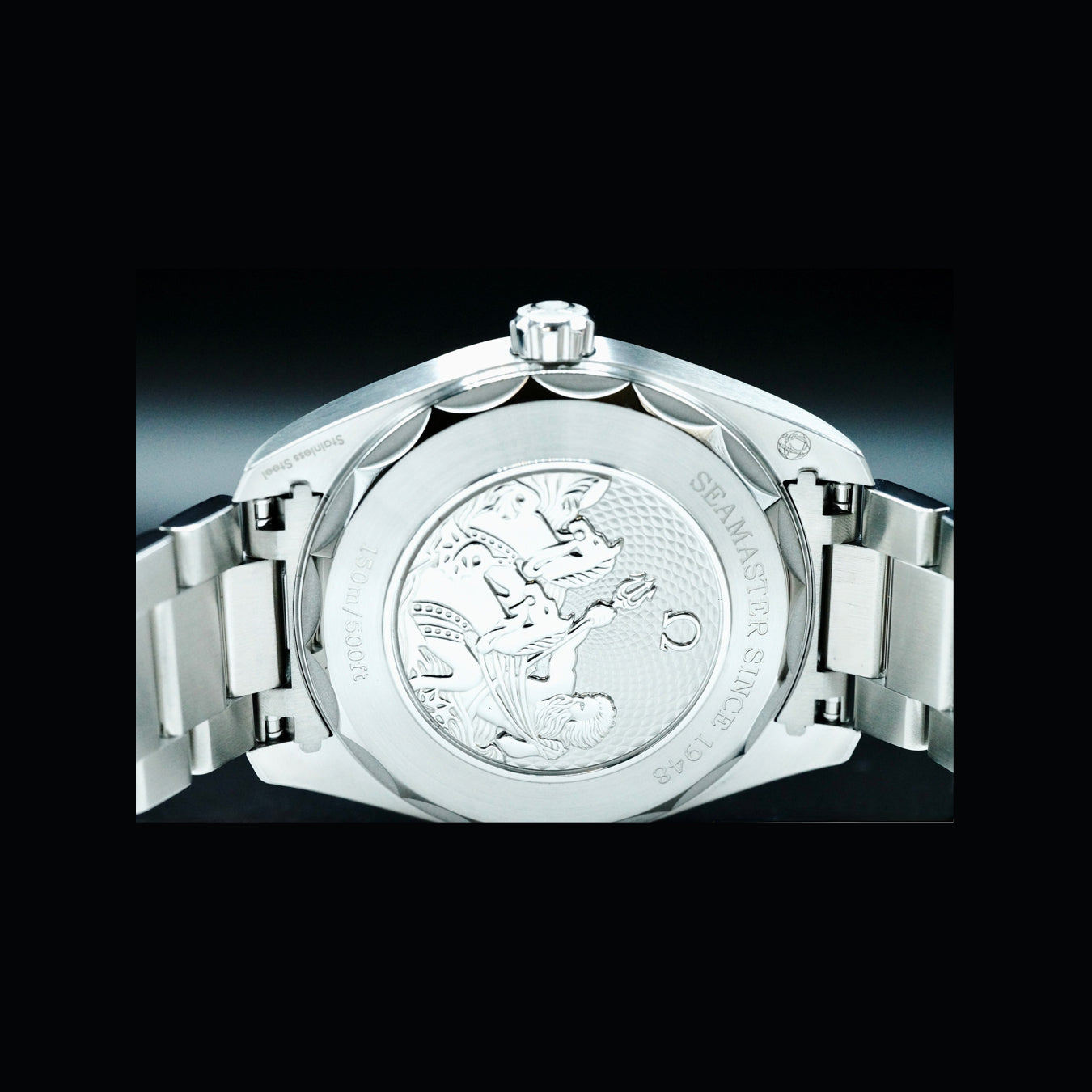 Omega 220.10.43.22.03.002 Seamaster Aqua Terra 150M Worldtimer Summer Blue on Bracelet