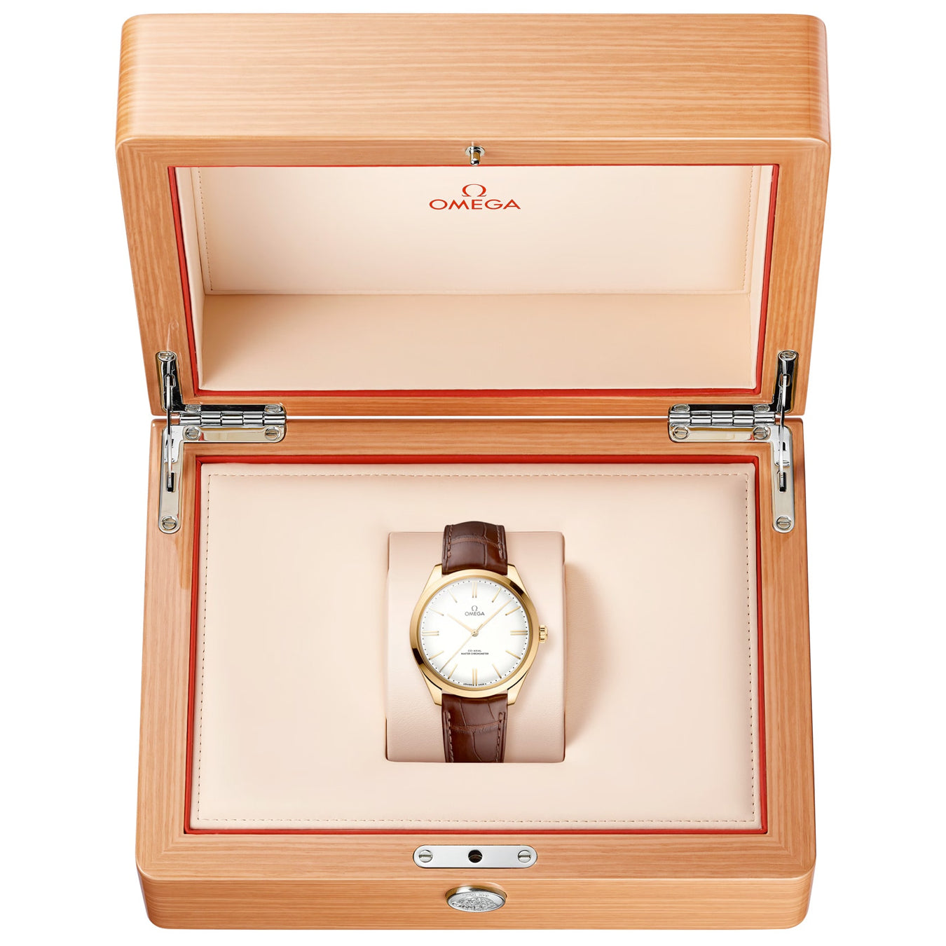 Omega 435.53.40.21.09.001 De Ville Tresor 40mm Yellow Gold on Leather Strap