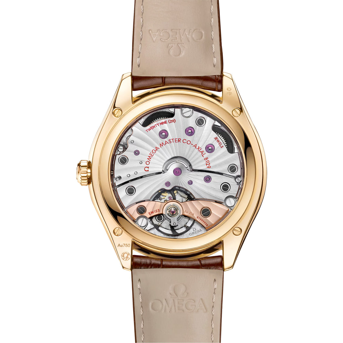 Omega 435.53.40.21.09.001 De Ville Tresor 40mm Yellow Gold on Leather Strap