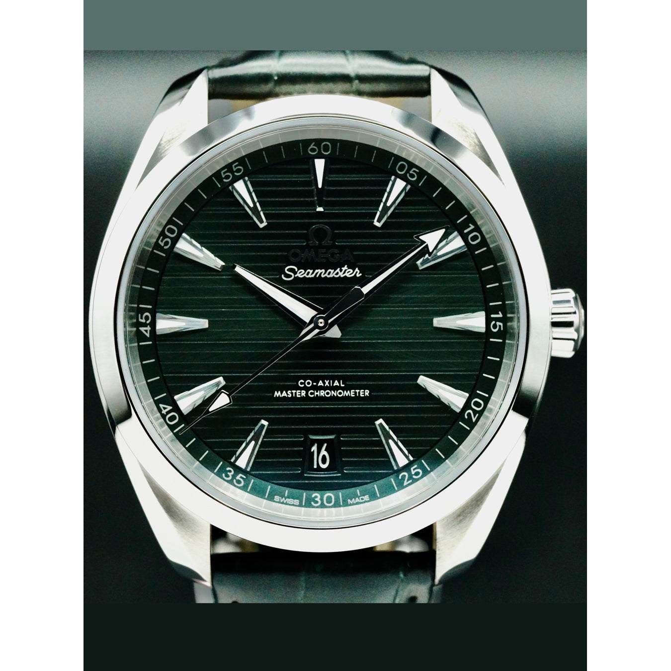 Omega 220.13.41.21.10.001 Aqua Terra 150M Green Dial on Strap