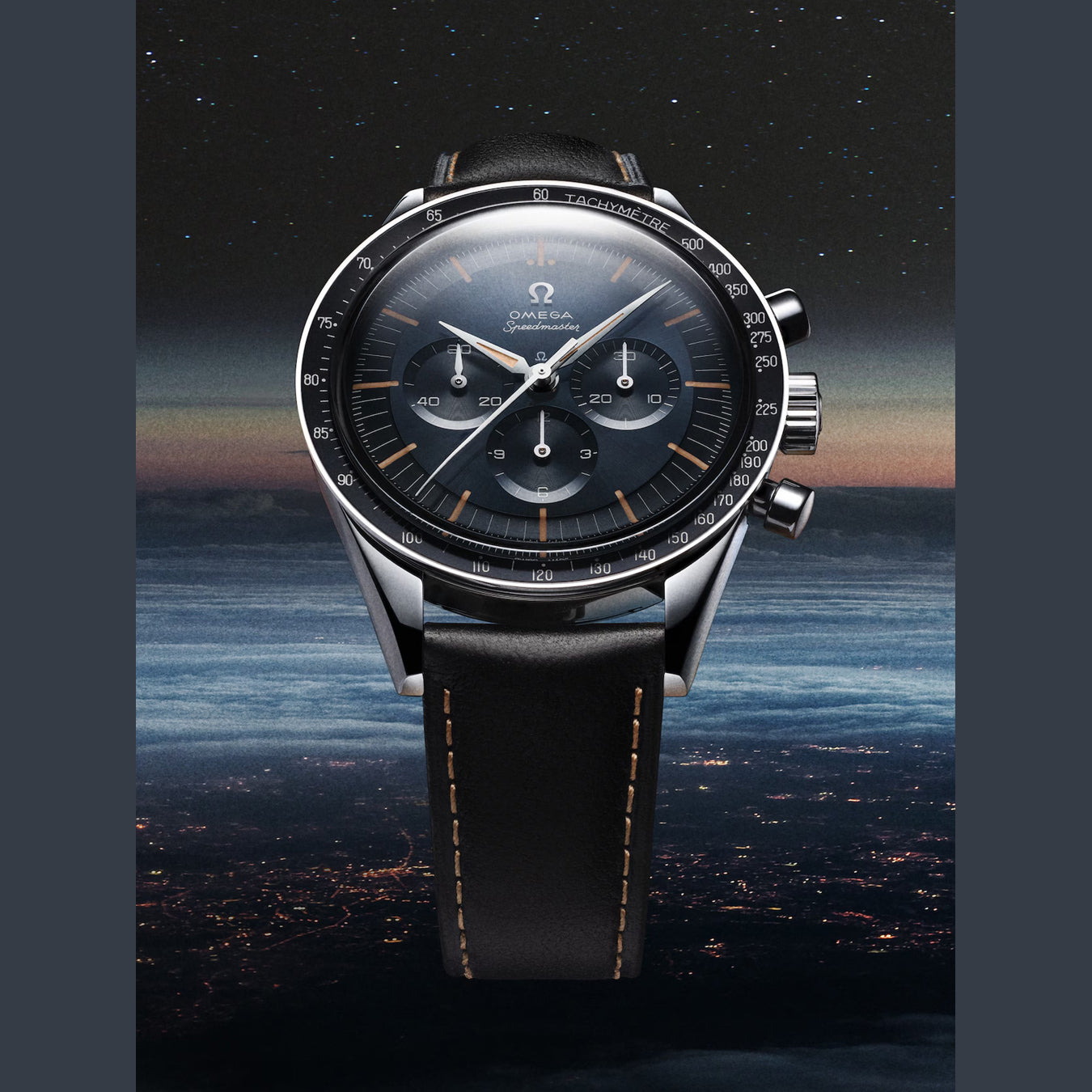 Omega Speedmaster First OMEGA in Space "FOIS" 310.32.40.50.06.001 on Leather Strap