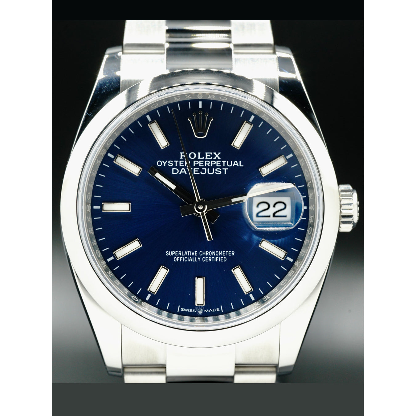 Rolex 126200 Datejust 36mm Blue Dial Oyster Bracelet