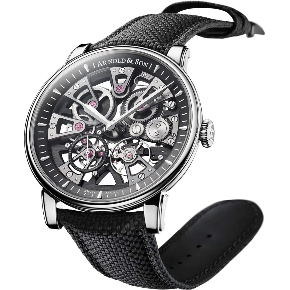 Arnold & Son Nebula 41.5 Steel on Strap 1NEAS.B05A.K003S