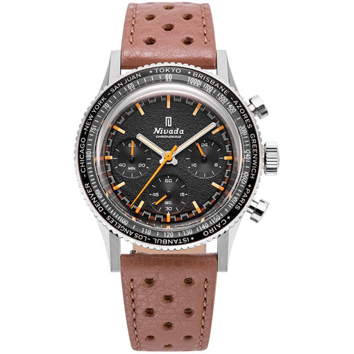 Nivada Grenchen 87042Q23 Chronoking Mecaquartz - Inter.Bezel on Strap