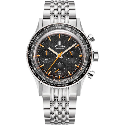 Nivada Grenchen 87042Q04 Chronoking Mecaquartz - Inter.Bezel on Bracelet