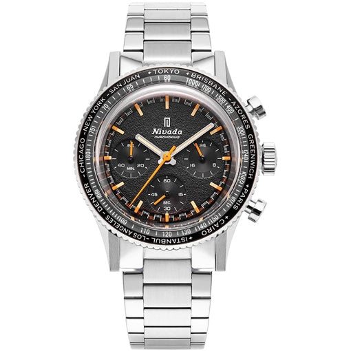 Nivada Grenchen 87042Q20 Chronoking Mecaquartz - Inter.Bezel on Bracelet