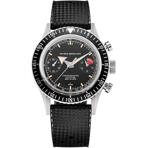 Nivada Grenchen 86056M01LC Chronomaster Broad Arrow - Inter.Bezel on Strap