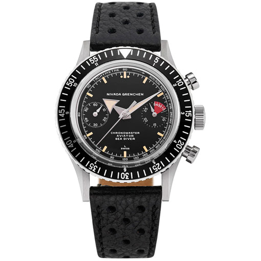 Nivada Grenchen 86056M10LC Chronomaster Broad Arrow - Inter.Bezel on Strap