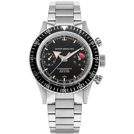 Nivada Grenchen 86056M20LC Chronomaster Broad Arrow - Inter.Bezel on Bracelet