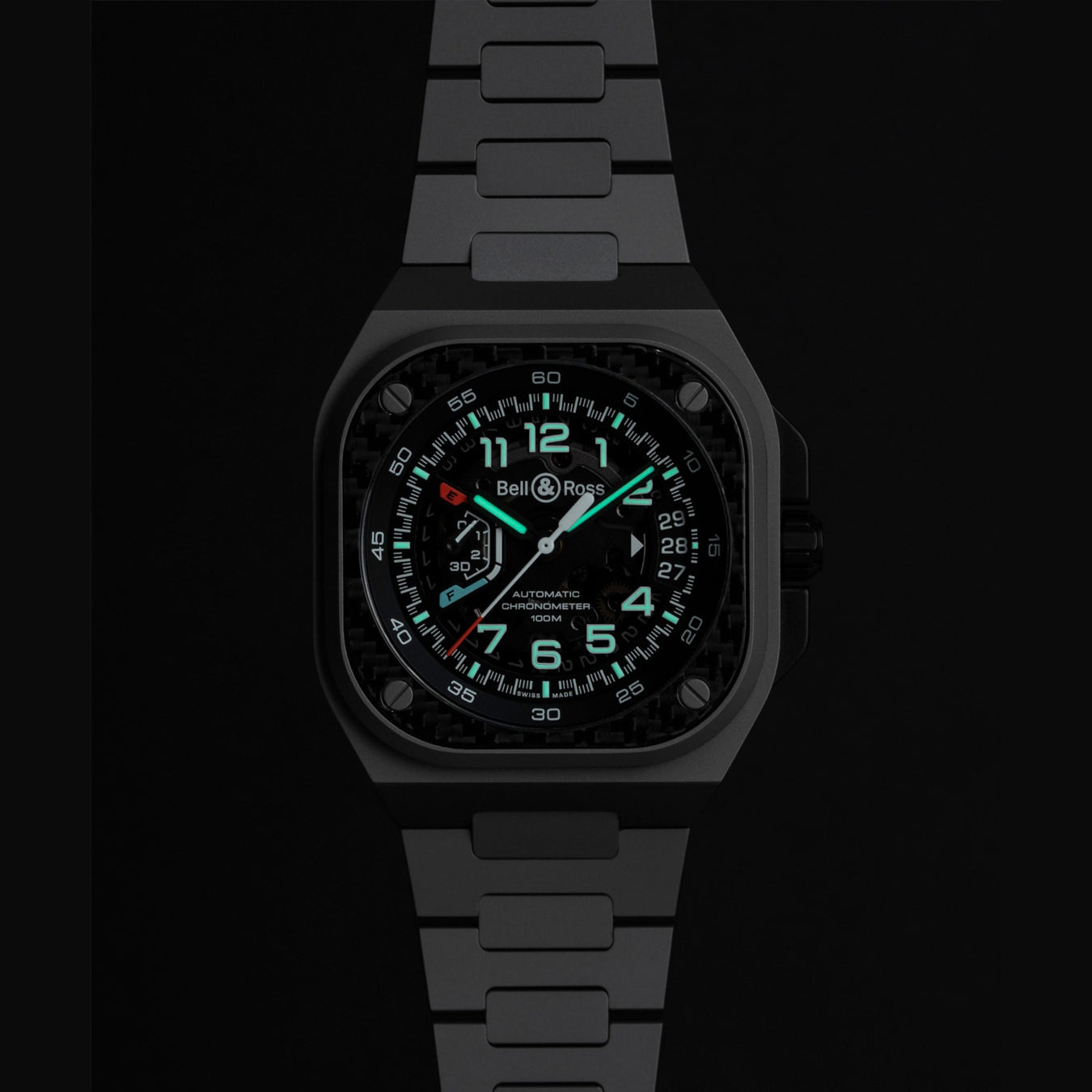 Bell & Ross BRX5R-RAC-TI/STI BR-X5 Racing Black Titanium Strap