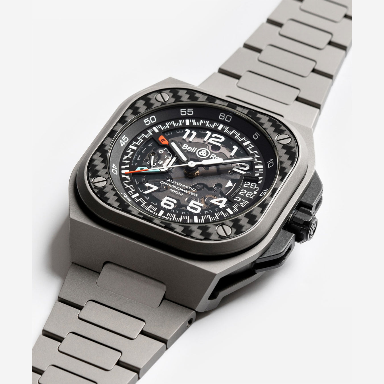 Bell & Ross BRX5R-RAC-TI/STI BR-X5 Racing Black Titanium Strap
