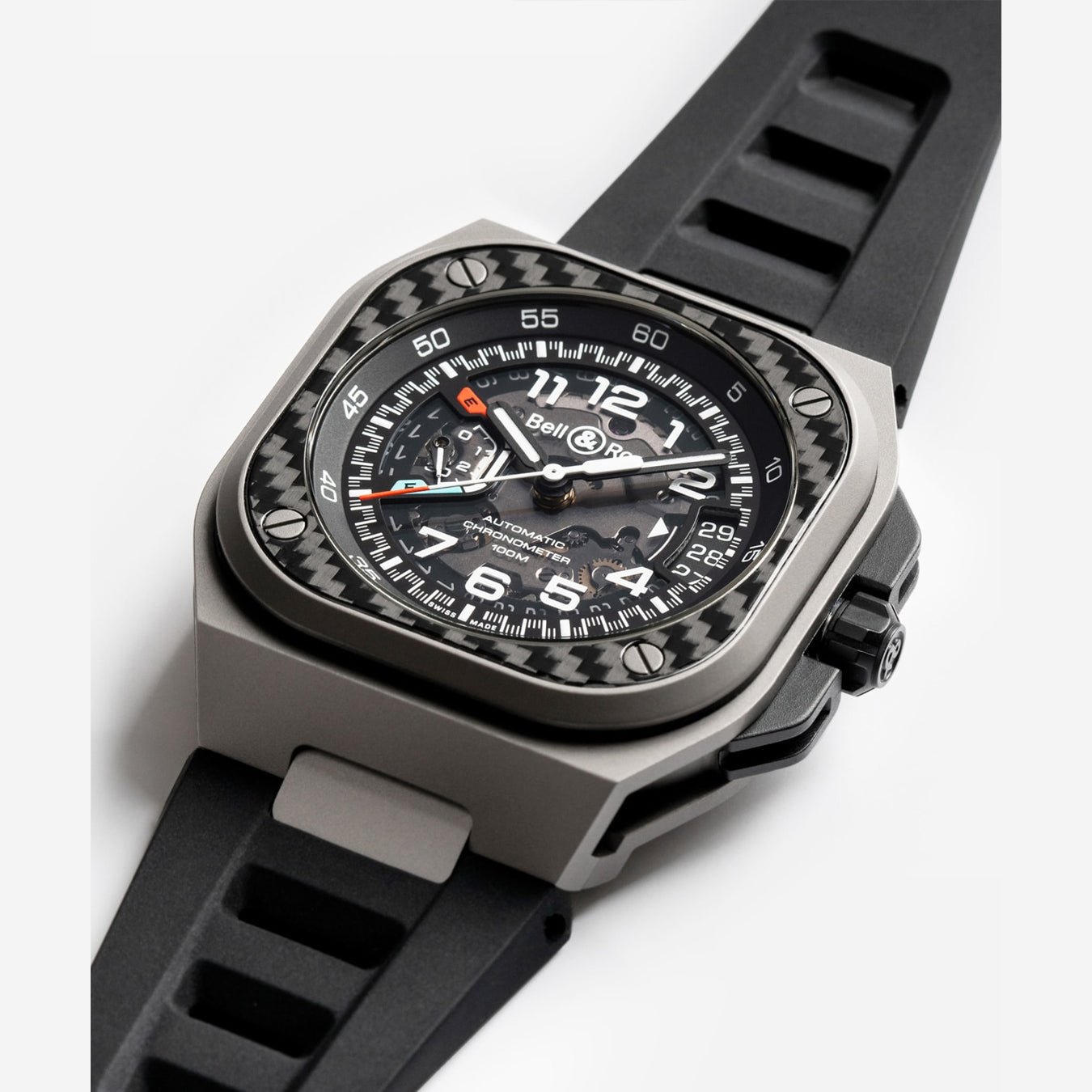 Bell & Ross BRX5R-RAC-TI/SRB BR-X5 Racing Black Rubber Strap