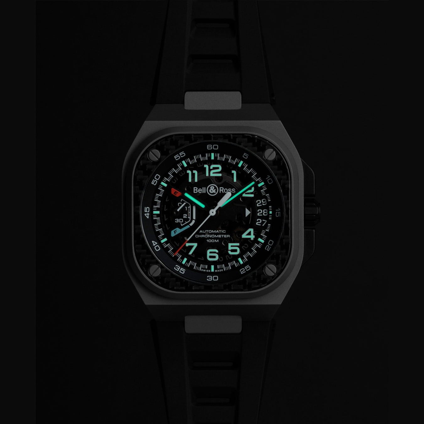 Bell & Ross BRX5R-RAC-TI/SRB BR-X5 Racing Black Rubber Strap