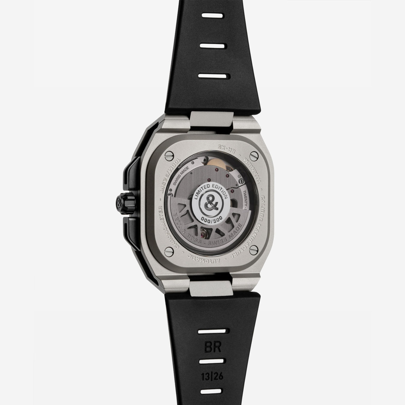 Bell & Ross BRX5R-RAC-TI/SRB BR-X5 Racing Black Rubber Strap