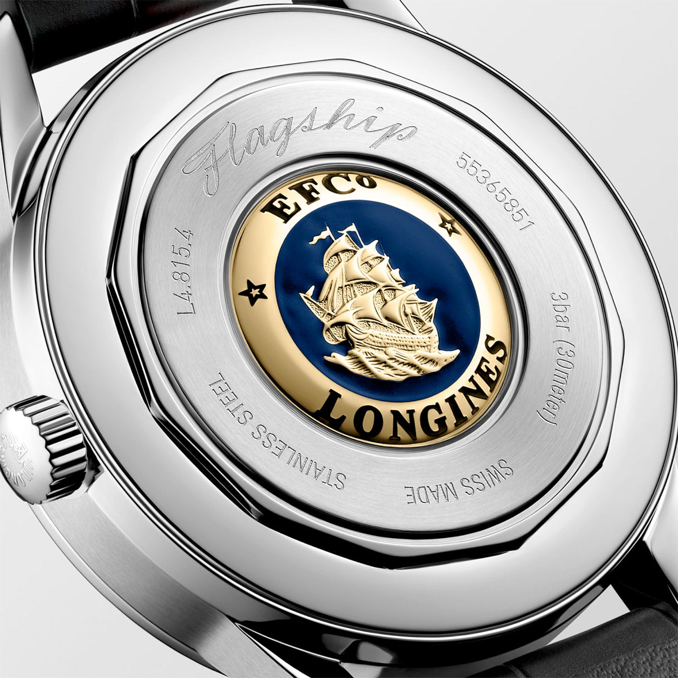 Longines L4.815.4.02.2 Flagship Heritage Sunray Green Dial on Strap
