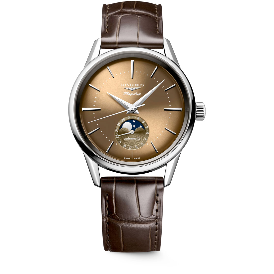 Longines L4.815.4.62.2 Flagship Heritage Sunray Beige on Strap