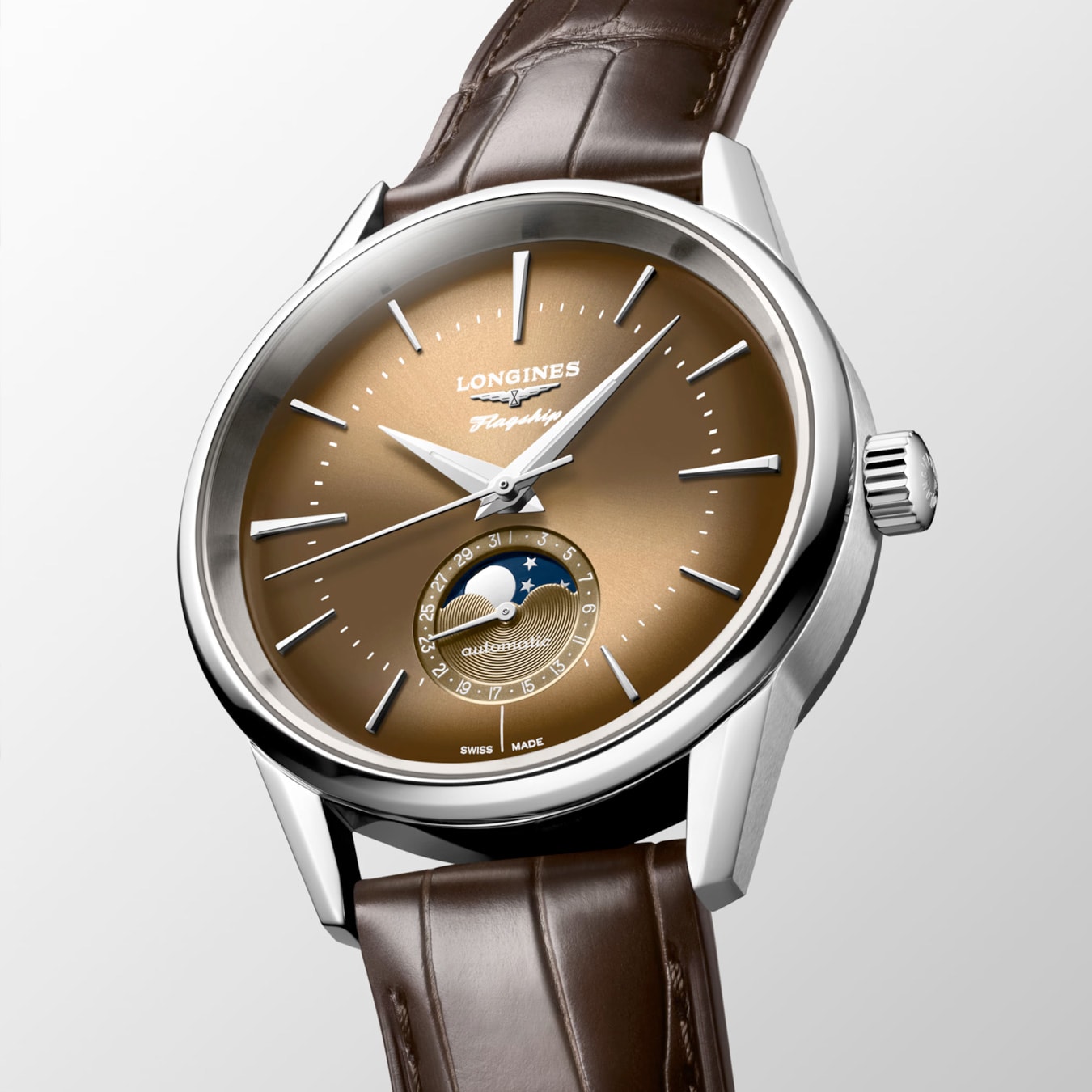 Longines L4.815.4.62.2 Flagship Heritage Sunray Beige on Strap