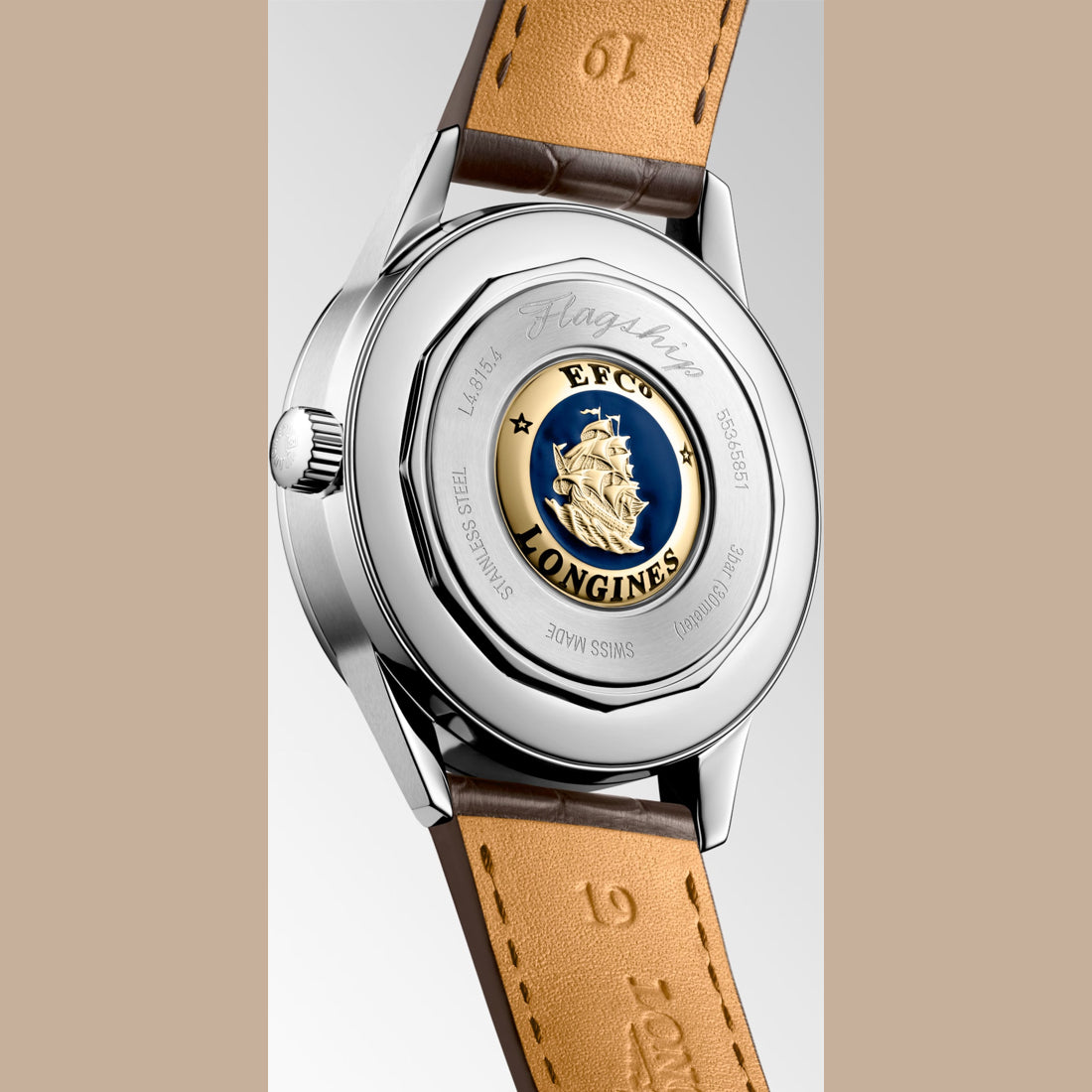 Longines L4.815.4.62.2 Flagship Heritage Sunray Beige on Strap