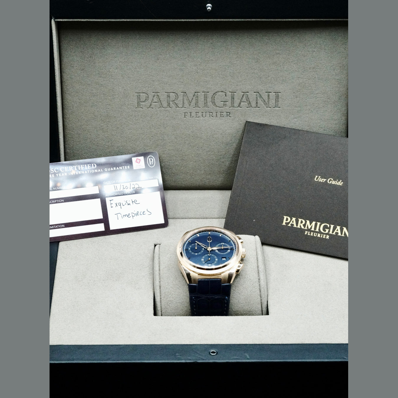 Parmigiani Fleurier Tonda PF Chronograph Milano Blue Alligator