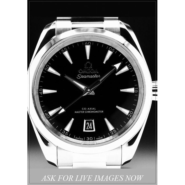 Omega 220.10.38.20.01.004 Seamaster Aqua Terra 150M 38mm Black Steel on Bracelet