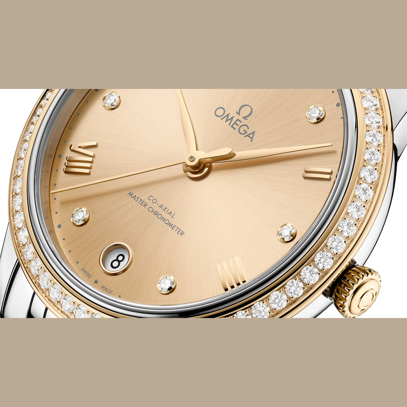 Omega 434.25.34.20.58.001 De Ville Prestige 34mm Yellow Gold on Steel