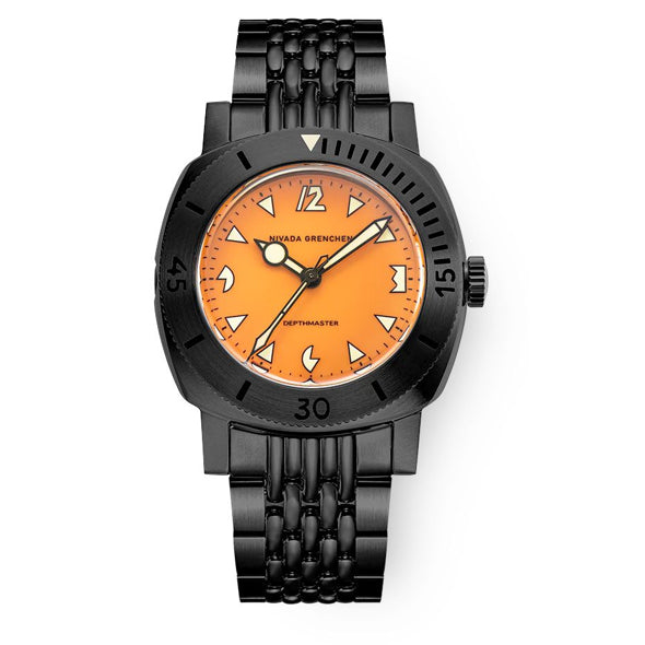 Nivada Grenchen 14131A19 Depthmaster Black Pumpkin