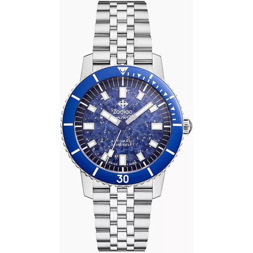 Zodiac ZO9312 Compression Diver Blue Lapis Lazuli Dial - Exquisite