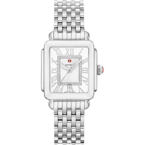 Michele MWW06G000012 Deco Madison Mid Stainless Steel Diamond Dial Watch