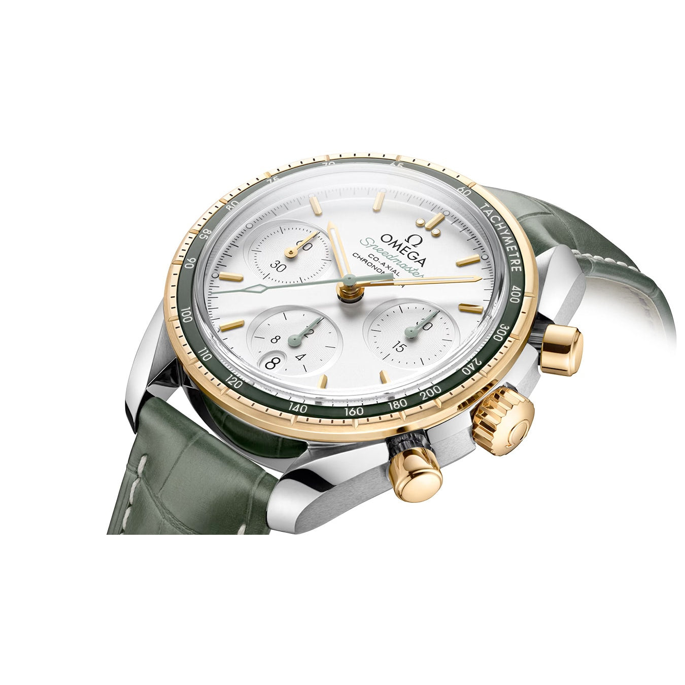 Omega 324.23.38.50.02.001 Speedmaster 38 mm Steel Yellow Gold on Strap