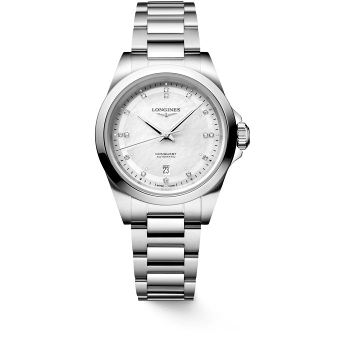 Longines L3.320.4.87.6 Conquest White on Bracelet