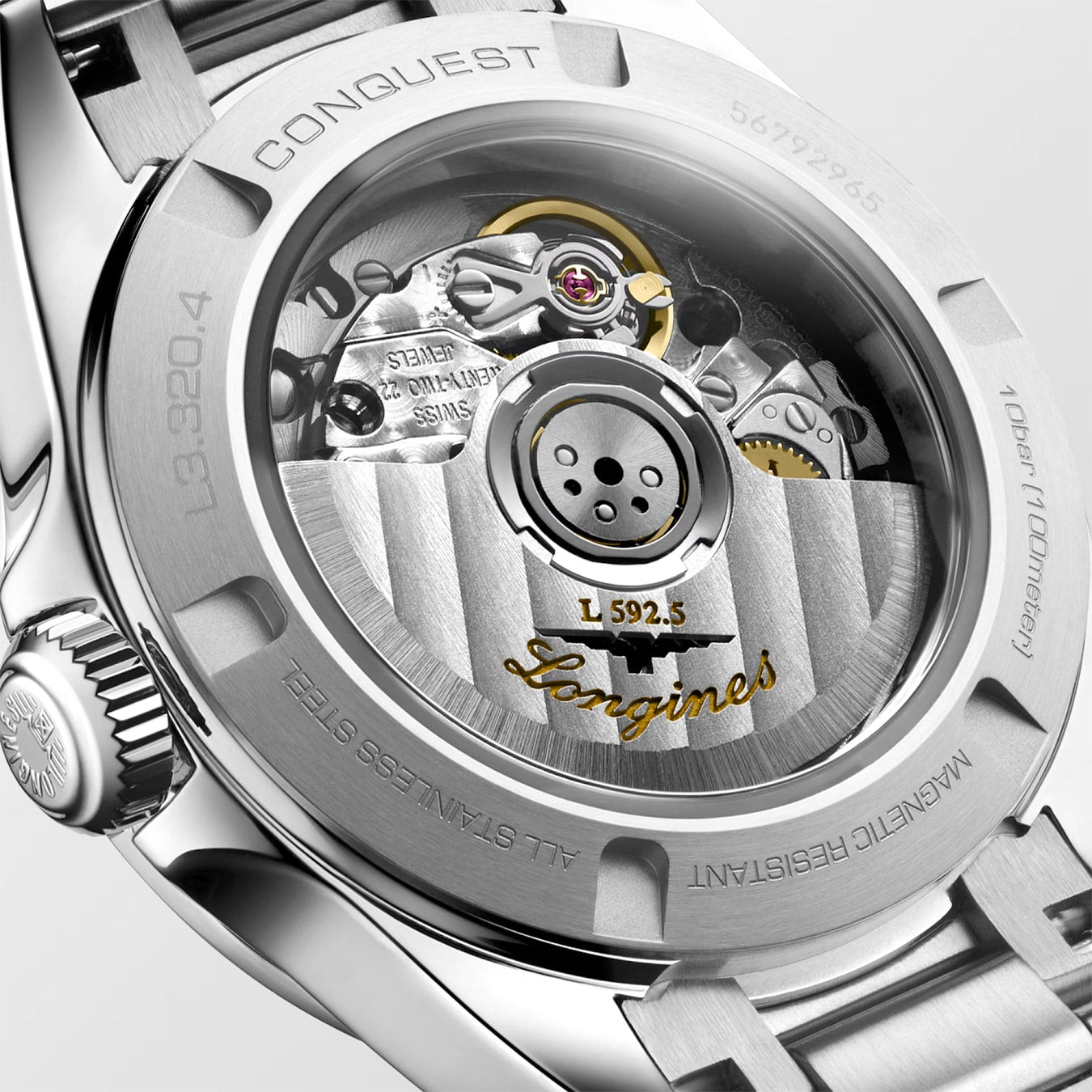 Longines L3.320.4.87.6 Conquest White on Bracelet
