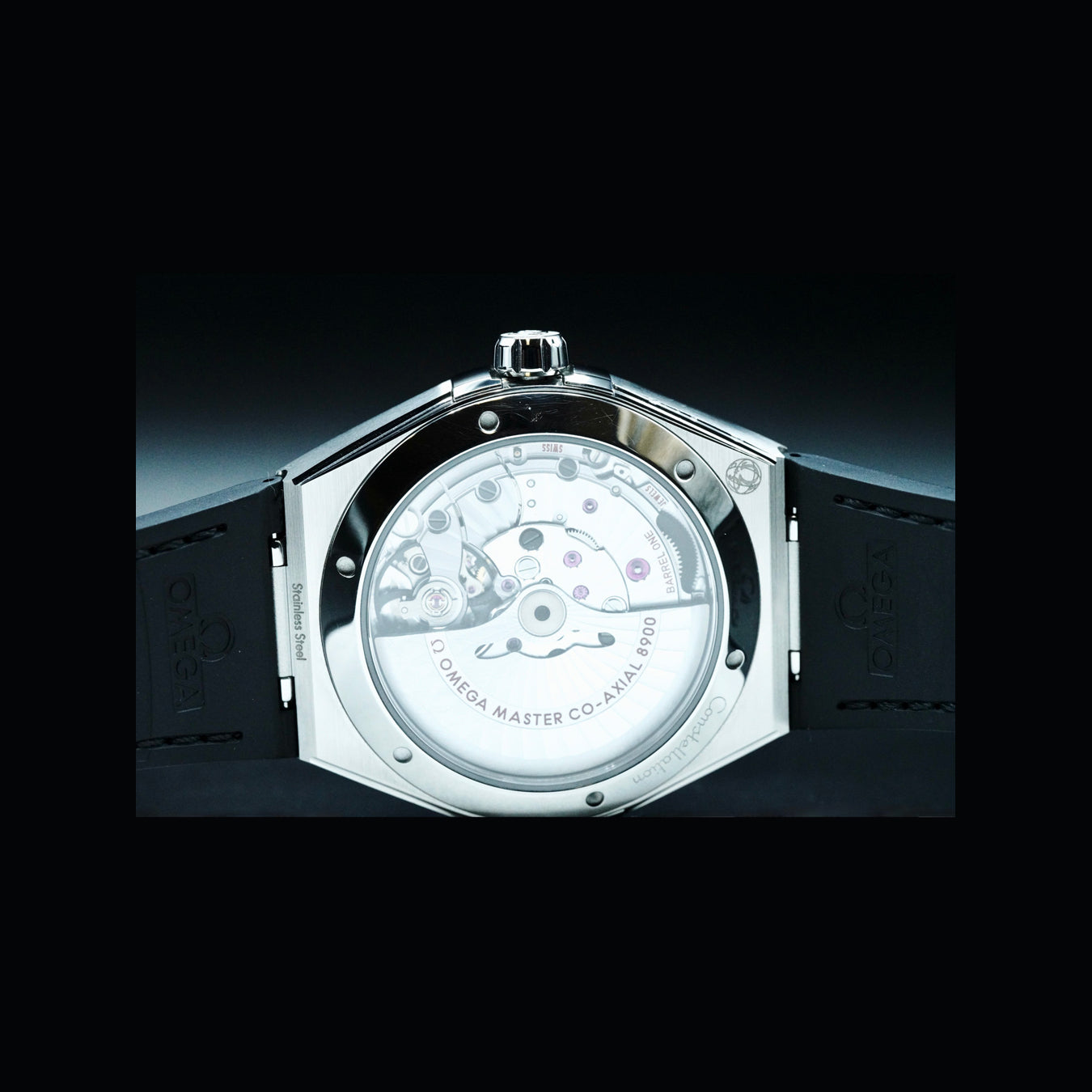 Omega 131.30.41.21.99.001 Constellation Steel on Black Rubber Strap 41mm