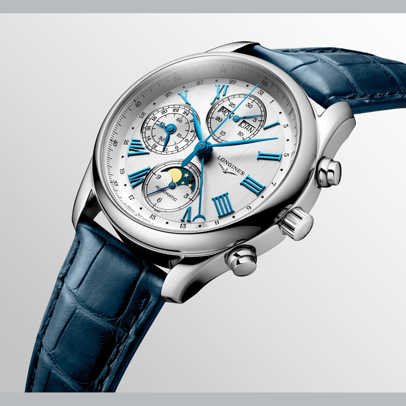 Longines L2.673.4.71.2 Master Collection 40mm Chrono Moonphase