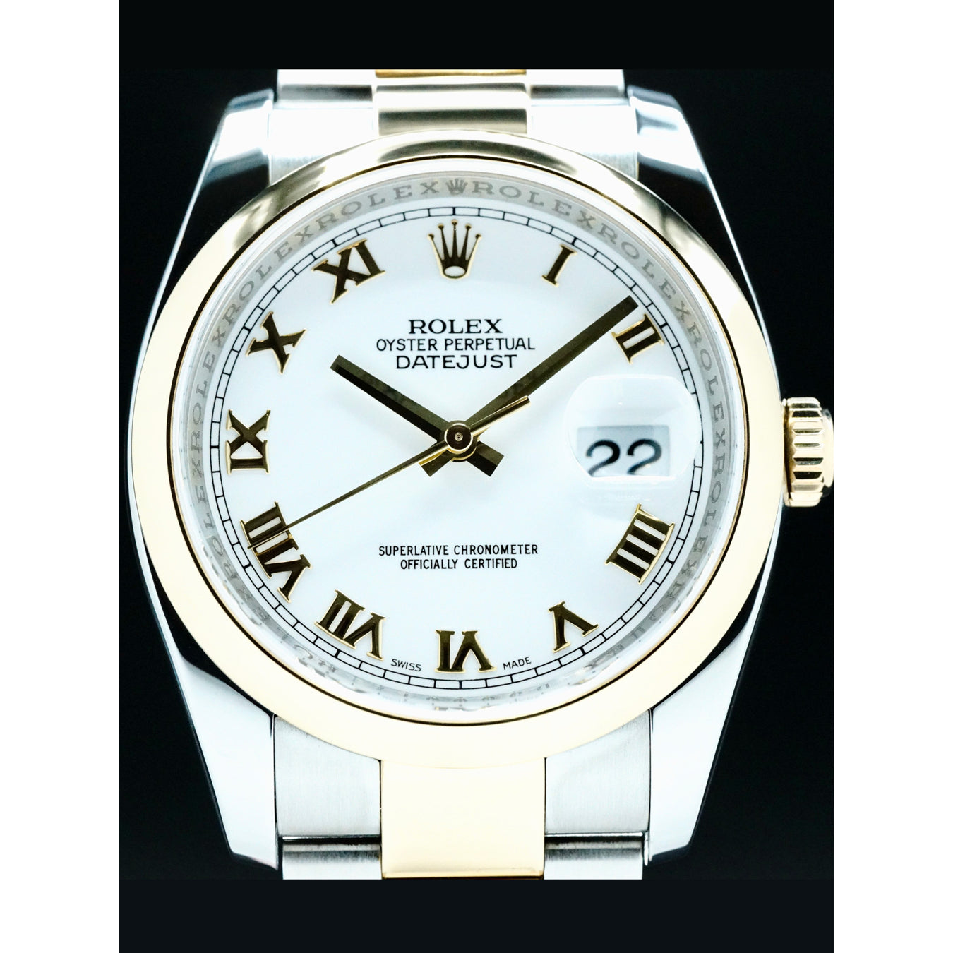 Rolex 116203 Datejust Two-Tone Steel Roman Numerals