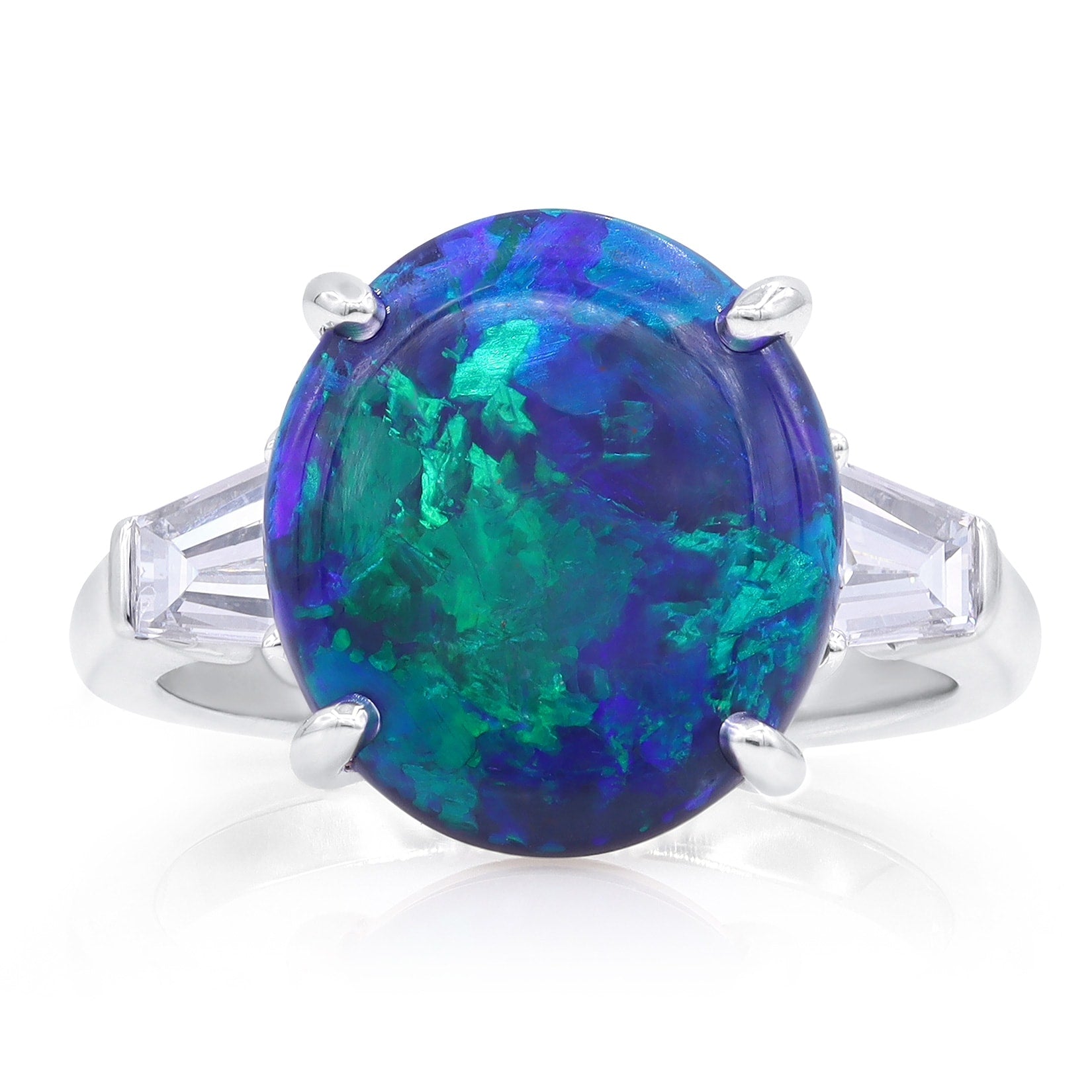 Oscar Heyman 4.24ct Black Opal Ring 303532
