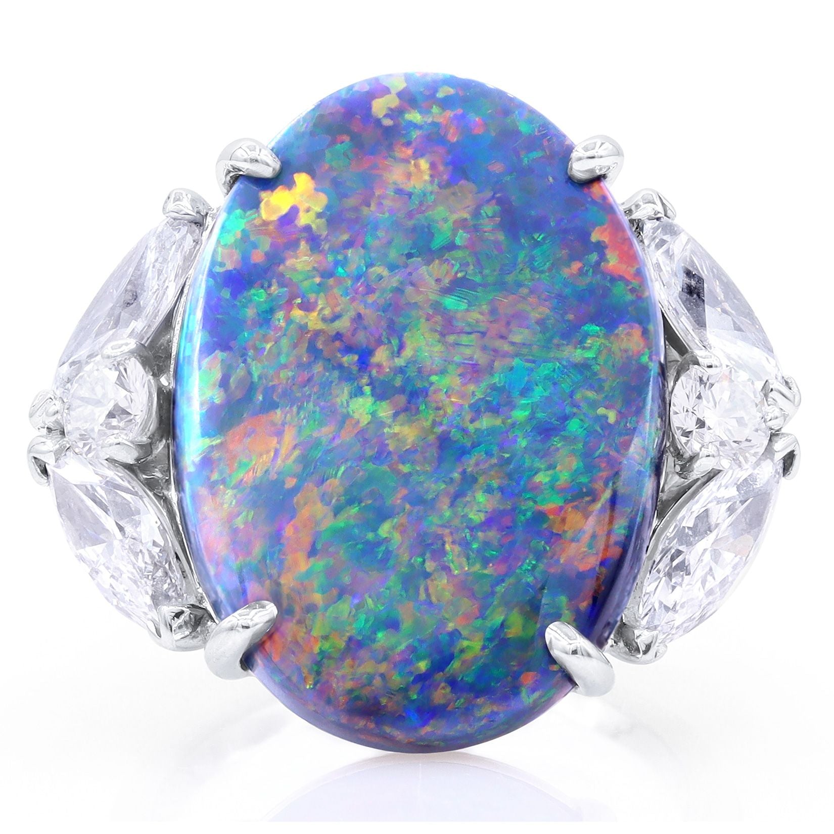 Oscar Heyman 10.20ct Black Opal Ring 303641