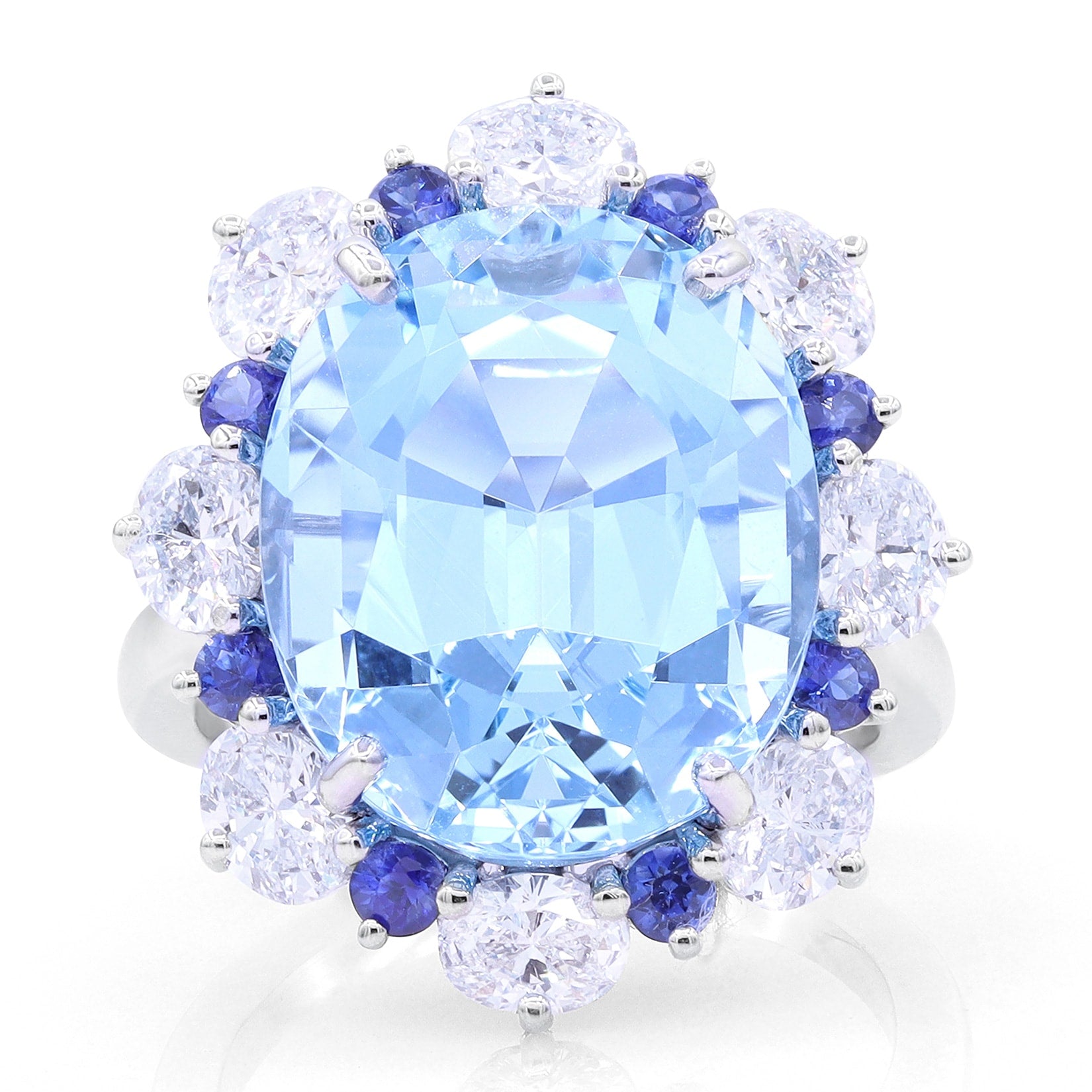 Oscar Heyman 11.29ct Oval Aquamarine Ring 303714