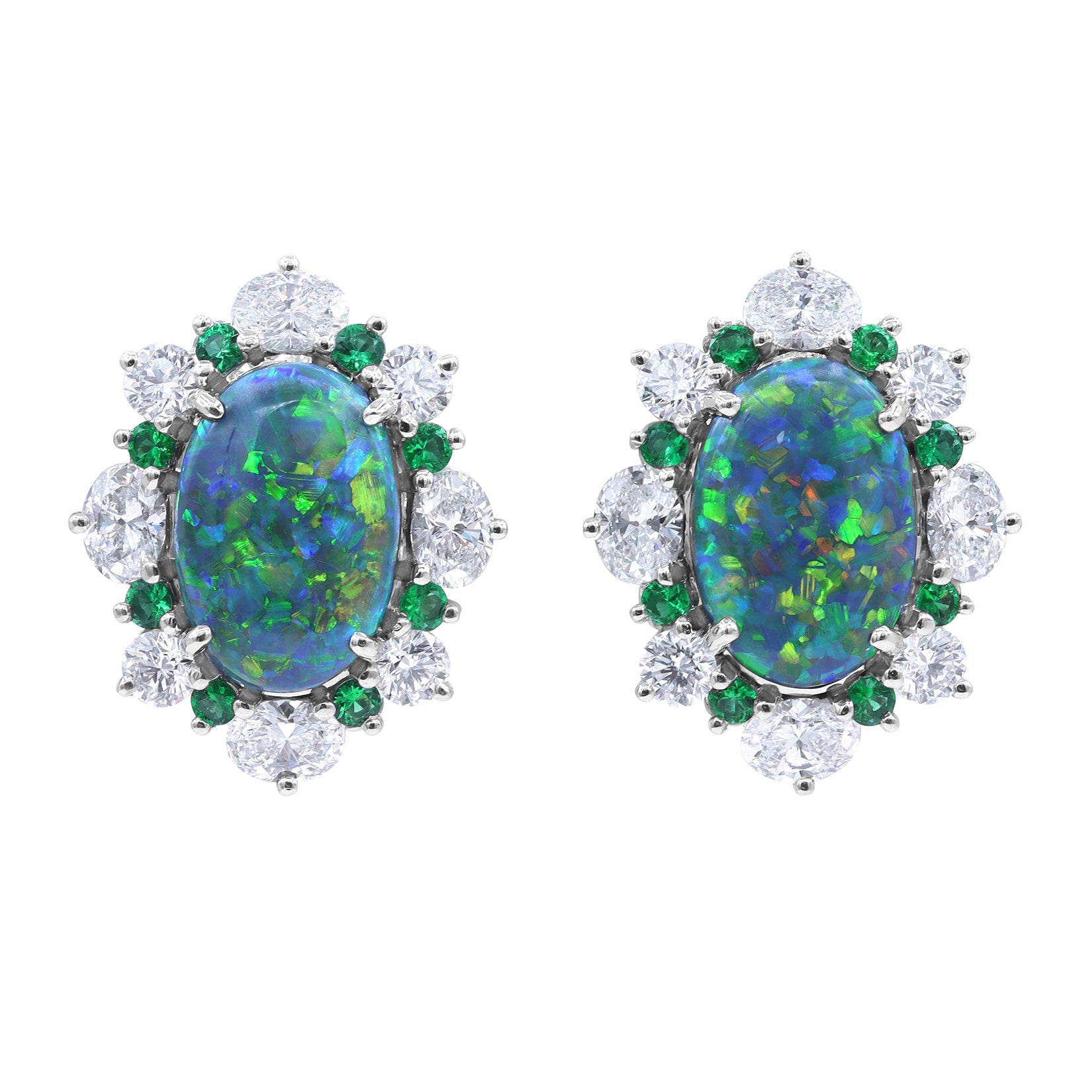 Oscar Heyman Black Opal Earrings 707065