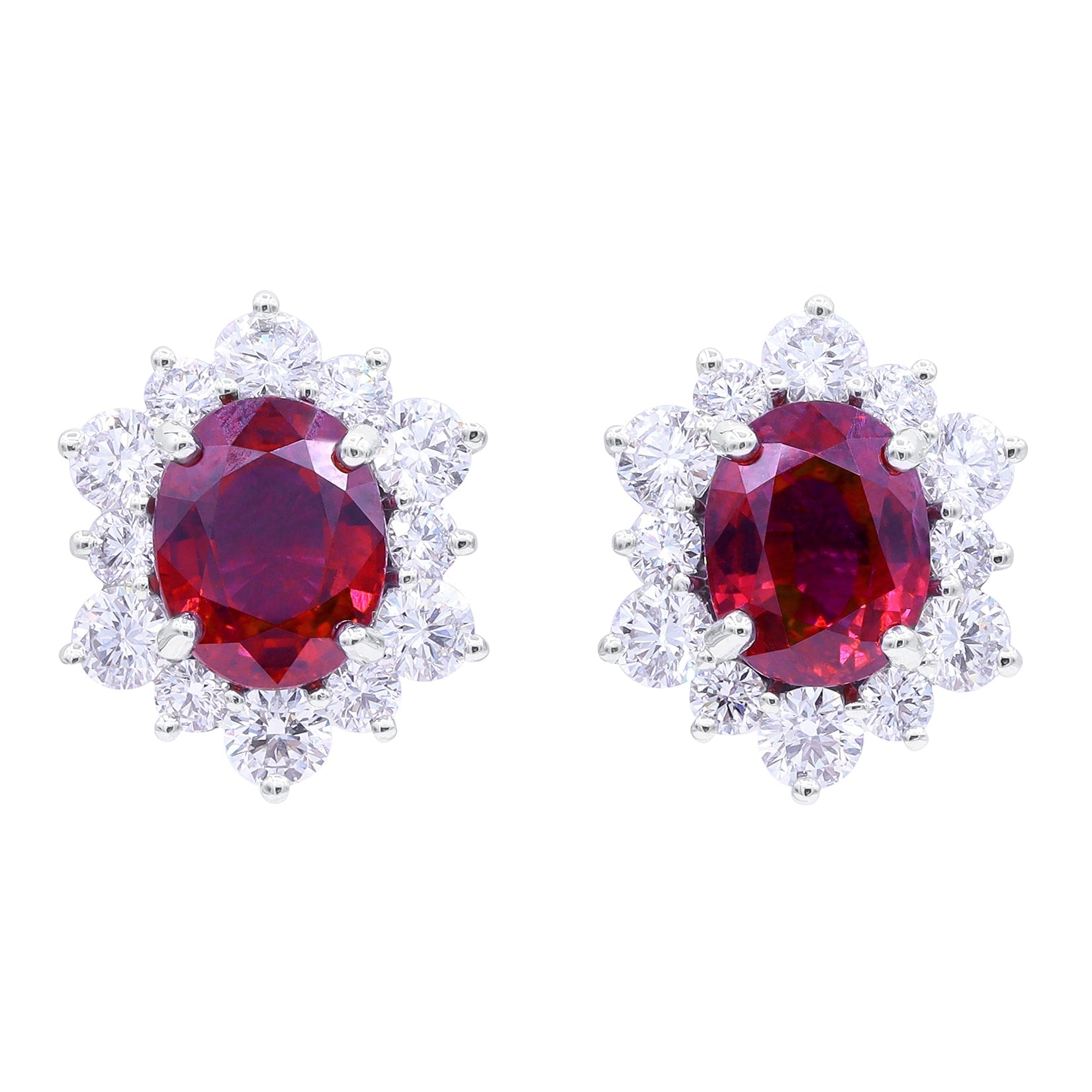 Oscar Heyman Pigeon's Blood Ruby Earrings 707162